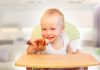 Introducing Chicken to Babies A baby eating chicken